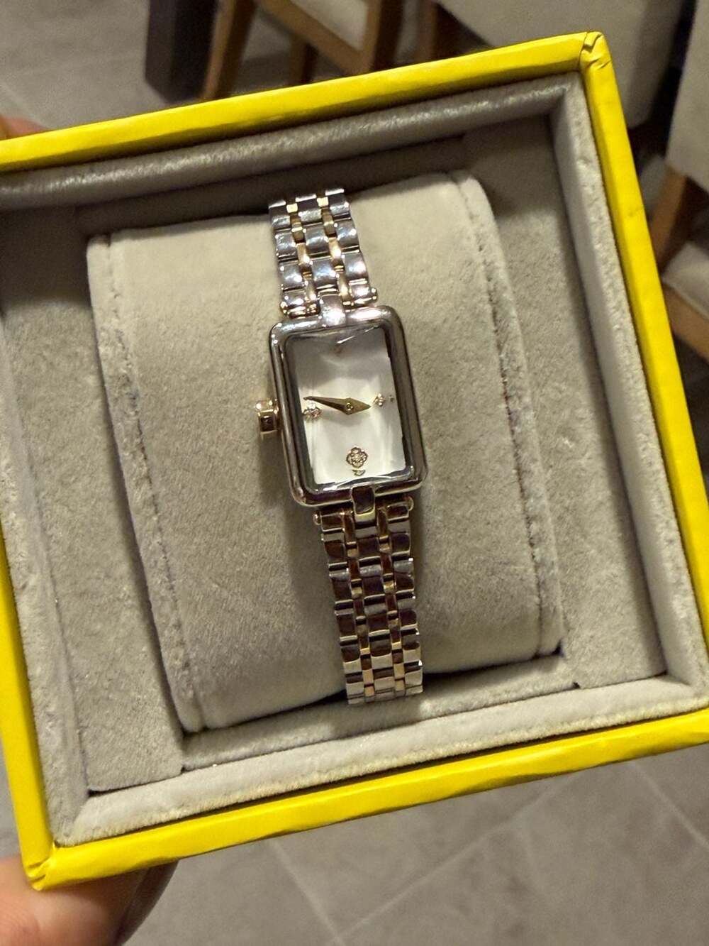 Kendra Scott Adela Two-Tone Rectangle Bracelet Watch